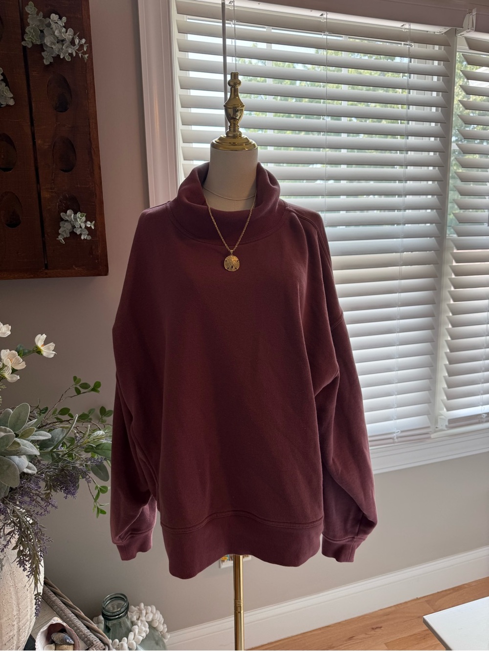 ALO - Women's Oversized Cowl Neck Sweater - Dusty Plum